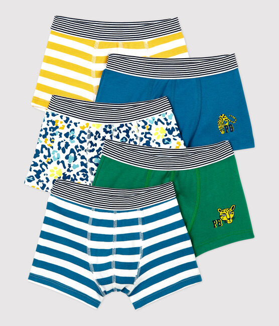 Lot de 5 boxers imprimé panthères petit garçon en coton variante 1